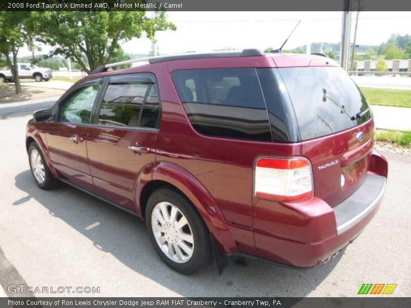Merlot Metallic / Camel 2008 Ford Taurus X Limited AWD