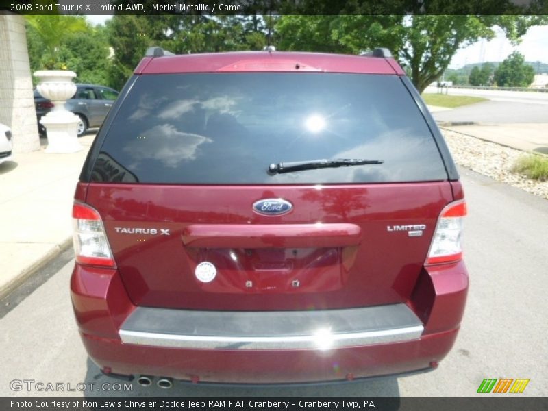 Merlot Metallic / Camel 2008 Ford Taurus X Limited AWD