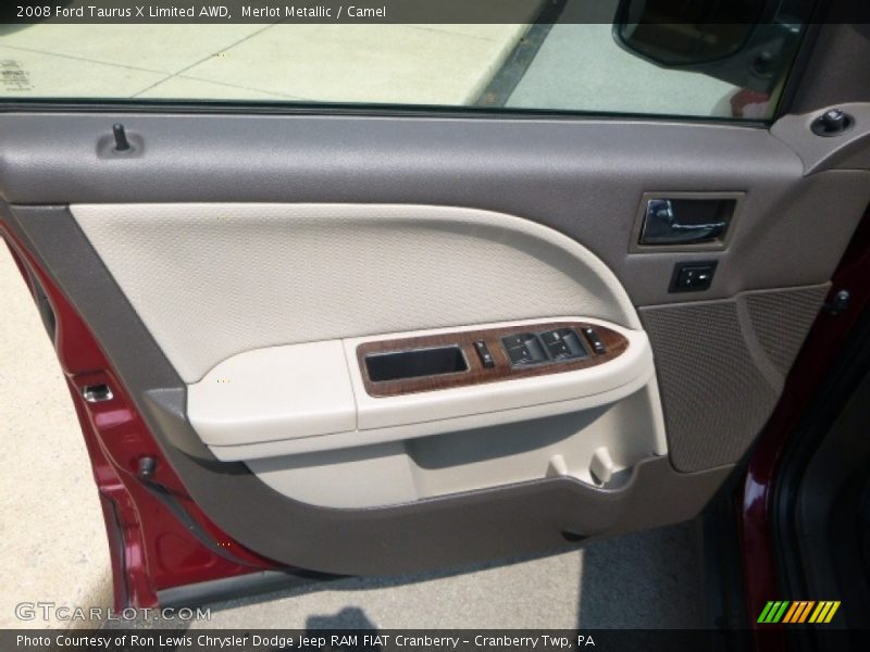 Merlot Metallic / Camel 2008 Ford Taurus X Limited AWD