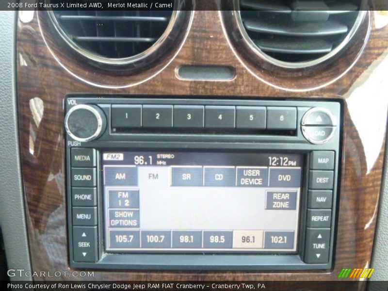 Merlot Metallic / Camel 2008 Ford Taurus X Limited AWD