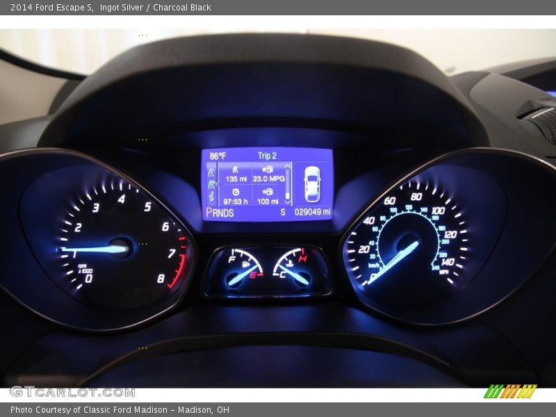 Ingot Silver / Charcoal Black 2014 Ford Escape S