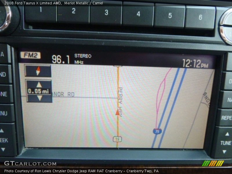 Merlot Metallic / Camel 2008 Ford Taurus X Limited AWD