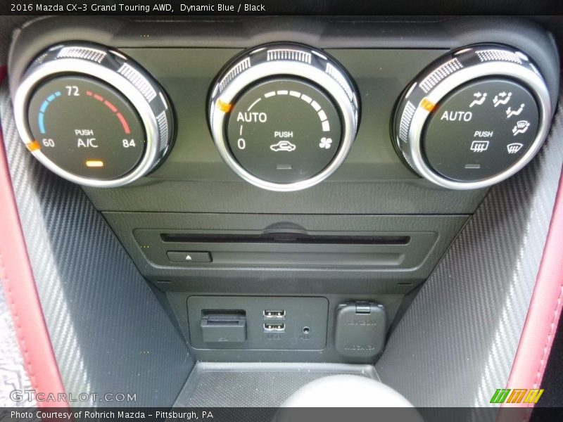 Dynamic Blue / Black 2016 Mazda CX-3 Grand Touring AWD