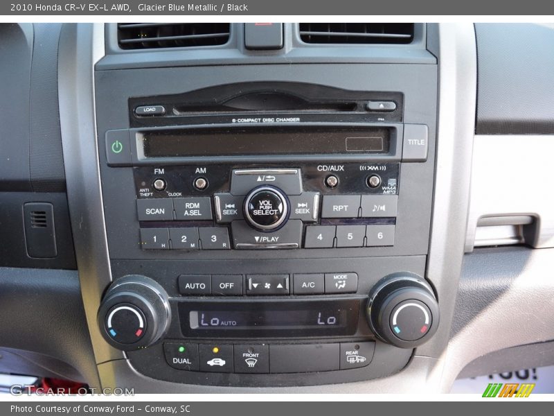 Glacier Blue Metallic / Black 2010 Honda CR-V EX-L AWD