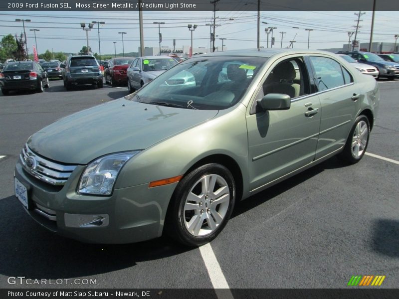 Moss Green Metallic / Medium Light Stone 2009 Ford Fusion SEL