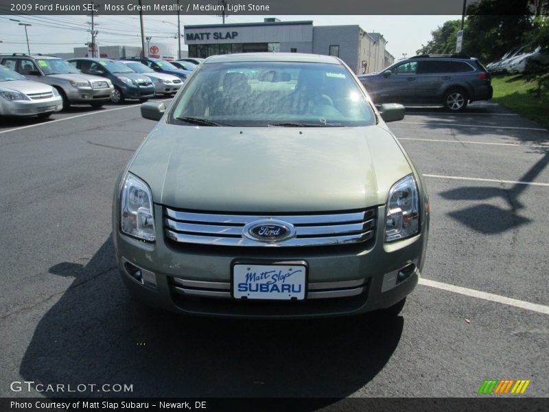 Moss Green Metallic / Medium Light Stone 2009 Ford Fusion SEL