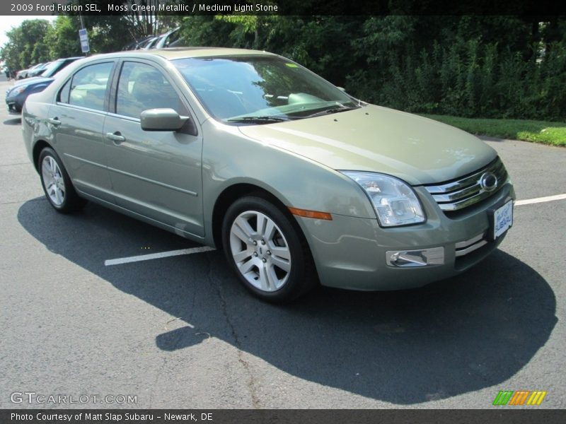 Moss Green Metallic / Medium Light Stone 2009 Ford Fusion SEL