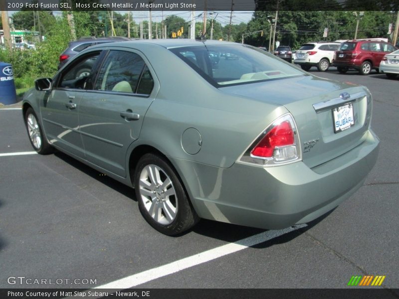 Moss Green Metallic / Medium Light Stone 2009 Ford Fusion SEL