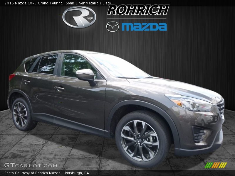 Sonic Silver Metallic / Black 2016 Mazda CX-5 Grand Touring