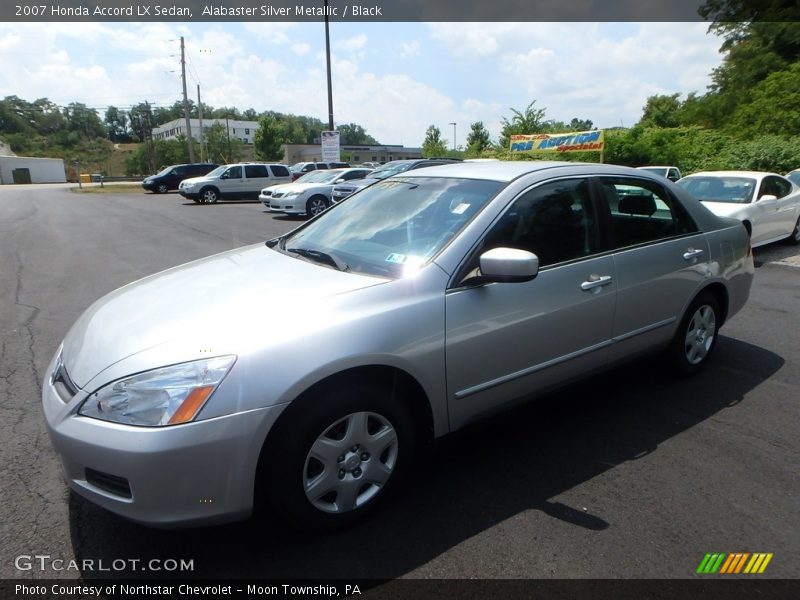 Alabaster Silver Metallic / Black 2007 Honda Accord LX Sedan