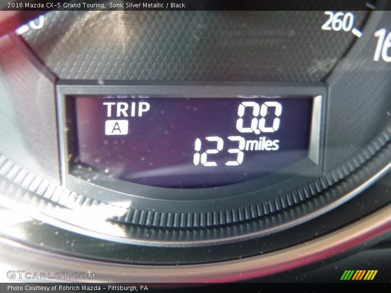 Sonic Silver Metallic / Black 2016 Mazda CX-5 Grand Touring