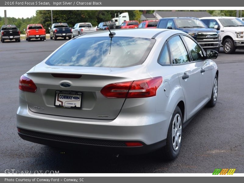 Ingot Silver / Charcoal Black 2016 Ford Focus S Sedan