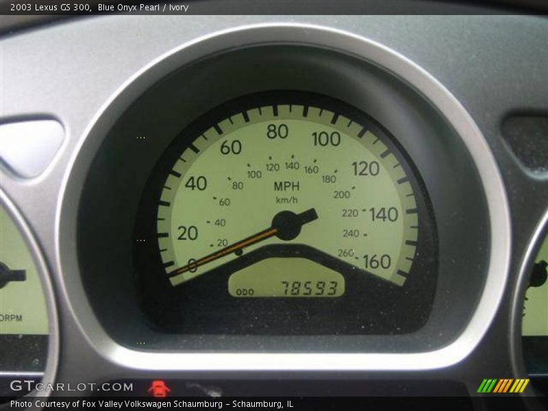 Blue Onyx Pearl / Ivory 2003 Lexus GS 300