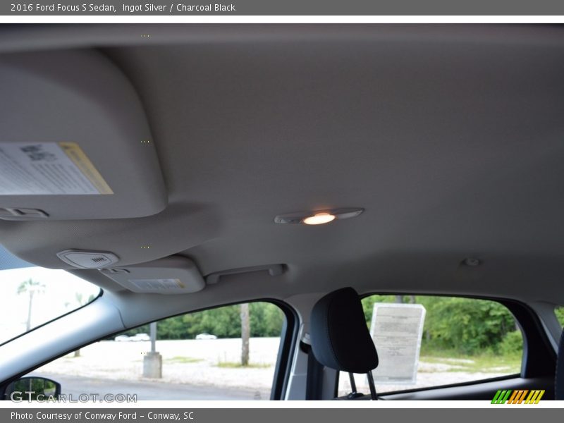 Ingot Silver / Charcoal Black 2016 Ford Focus S Sedan