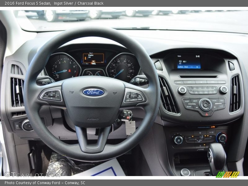 Ingot Silver / Charcoal Black 2016 Ford Focus S Sedan