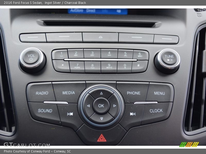 Ingot Silver / Charcoal Black 2016 Ford Focus S Sedan