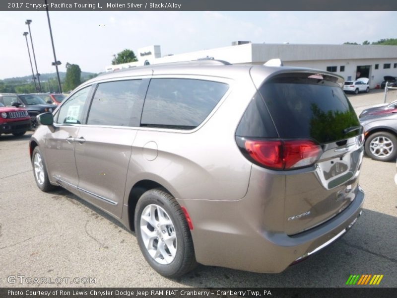Molten Silver / Black/Alloy 2017 Chrysler Pacifica Touring L