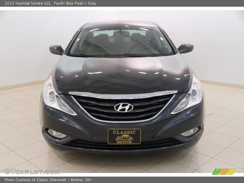 Pacific Blue Pearl / Gray 2013 Hyundai Sonata GLS