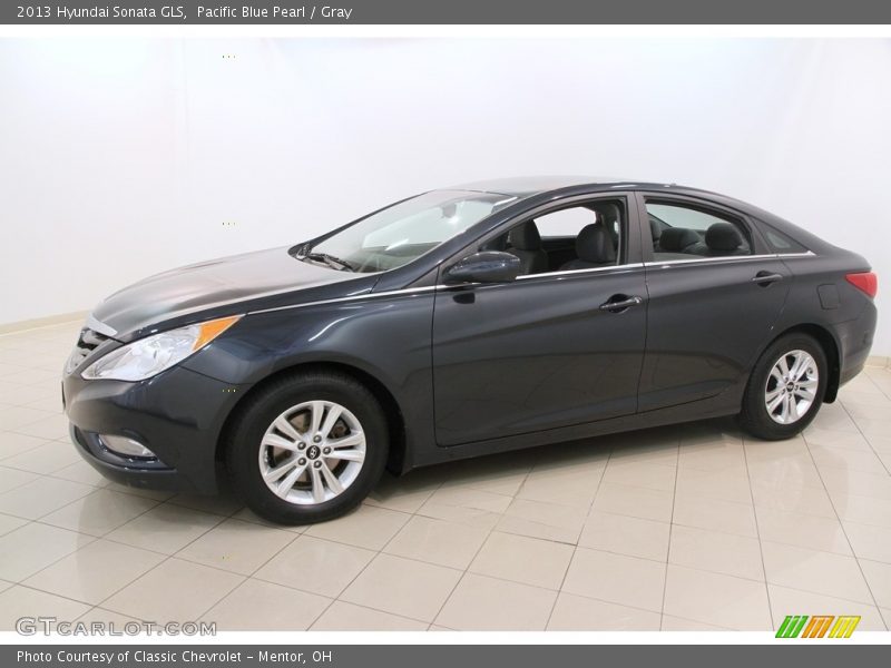 Pacific Blue Pearl / Gray 2013 Hyundai Sonata GLS