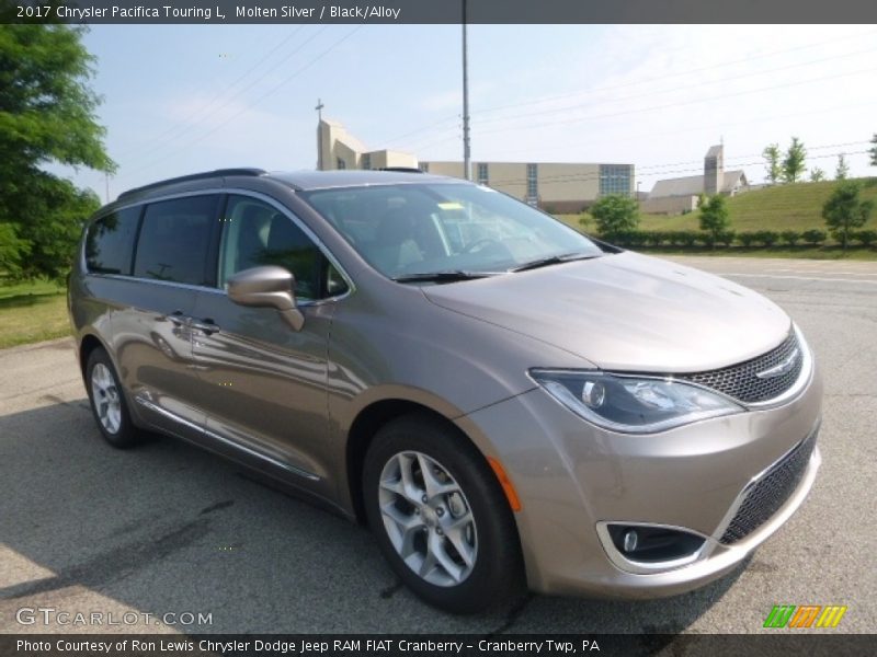 Molten Silver / Black/Alloy 2017 Chrysler Pacifica Touring L