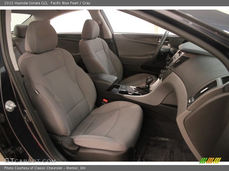 Pacific Blue Pearl / Gray 2013 Hyundai Sonata GLS