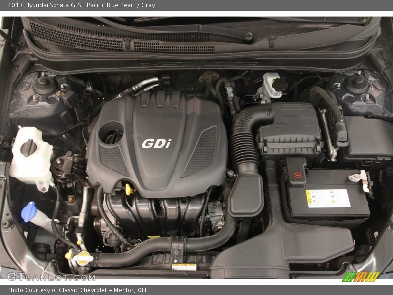 Pacific Blue Pearl / Gray 2013 Hyundai Sonata GLS