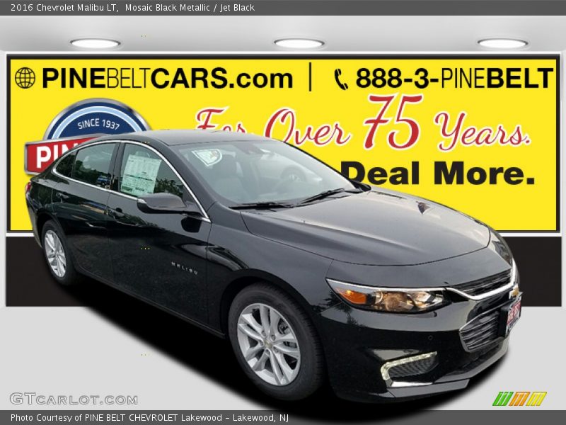 Mosaic Black Metallic / Jet Black 2016 Chevrolet Malibu LT