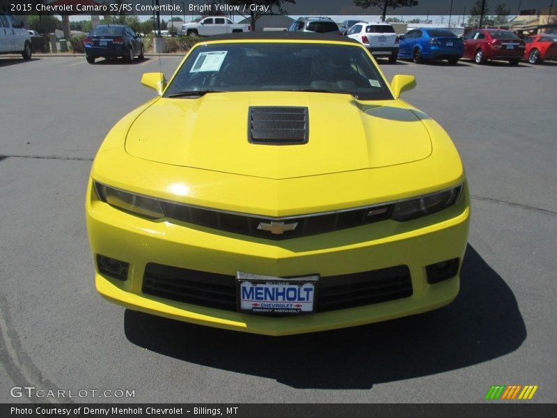 Bright Yellow / Gray 2015 Chevrolet Camaro SS/RS Convertible