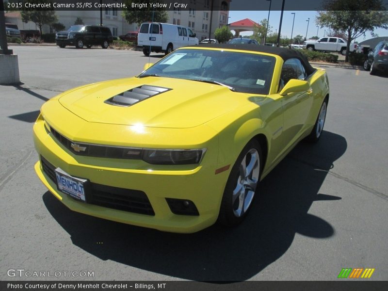 Bright Yellow / Gray 2015 Chevrolet Camaro SS/RS Convertible