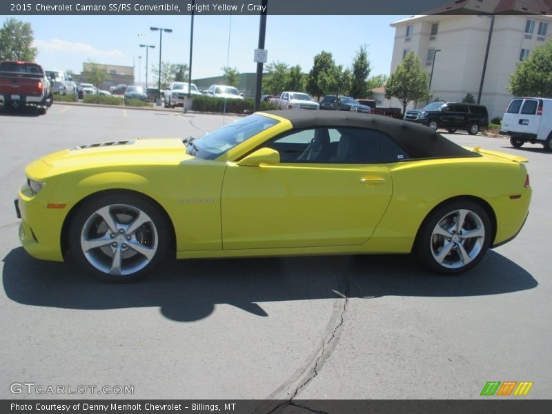 Bright Yellow / Gray 2015 Chevrolet Camaro SS/RS Convertible