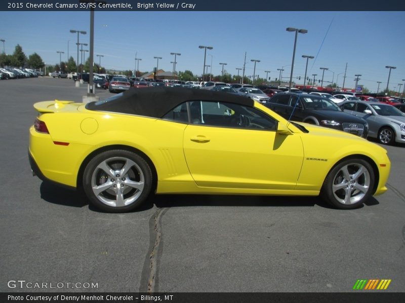 Bright Yellow / Gray 2015 Chevrolet Camaro SS/RS Convertible