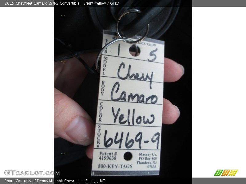 Bright Yellow / Gray 2015 Chevrolet Camaro SS/RS Convertible