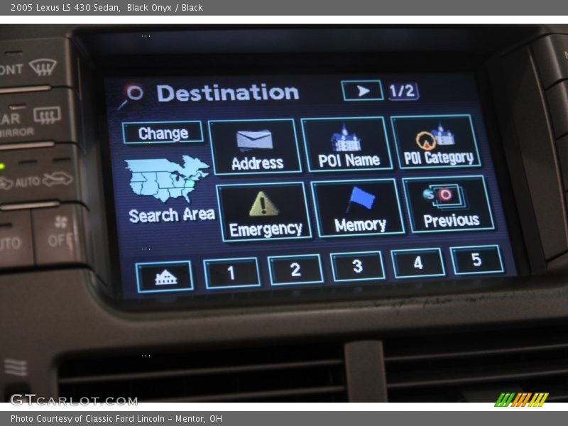 Black Onyx / Black 2005 Lexus LS 430 Sedan