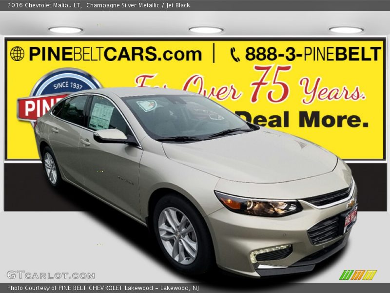 Champagne Silver Metallic / Jet Black 2016 Chevrolet Malibu LT