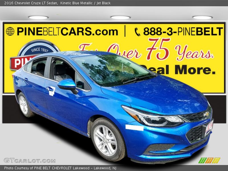 Kinetic Blue Metallic / Jet Black 2016 Chevrolet Cruze LT Sedan