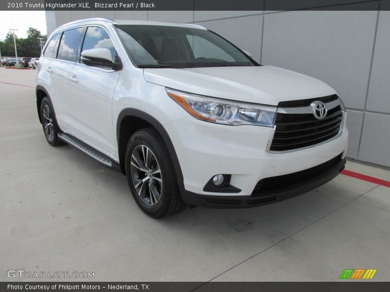 Blizzard Pearl / Black 2016 Toyota Highlander XLE