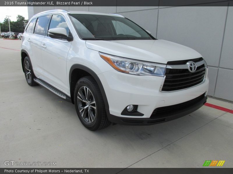 Blizzard Pearl / Black 2016 Toyota Highlander XLE
