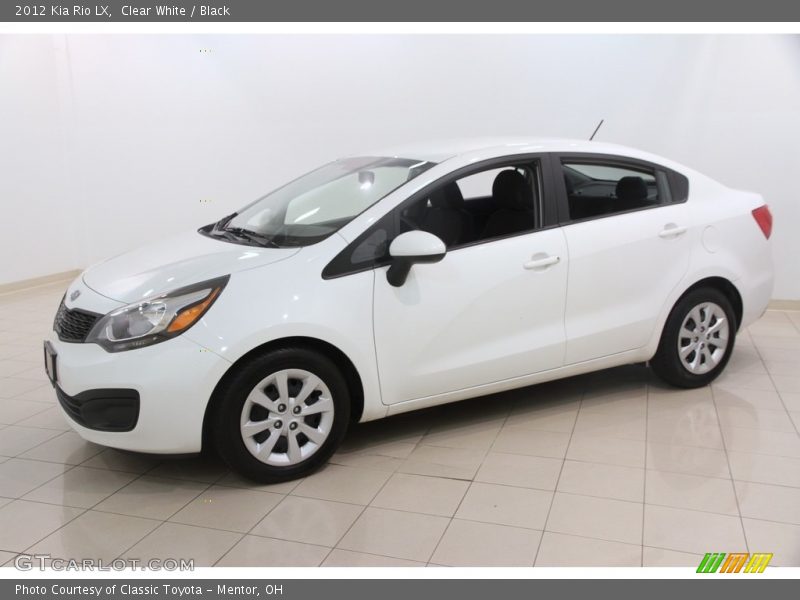 Clear White / Black 2012 Kia Rio LX