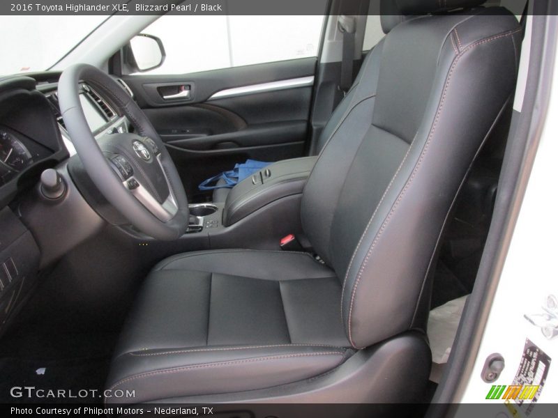 Blizzard Pearl / Black 2016 Toyota Highlander XLE