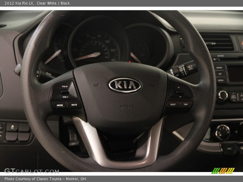 Clear White / Black 2012 Kia Rio LX