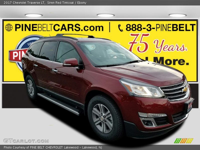 Siren Red Tintcoat / Ebony 2017 Chevrolet Traverse LT