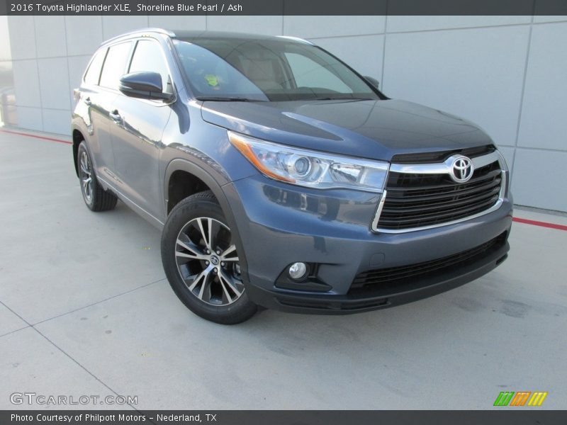 Shoreline Blue Pearl / Ash 2016 Toyota Highlander XLE