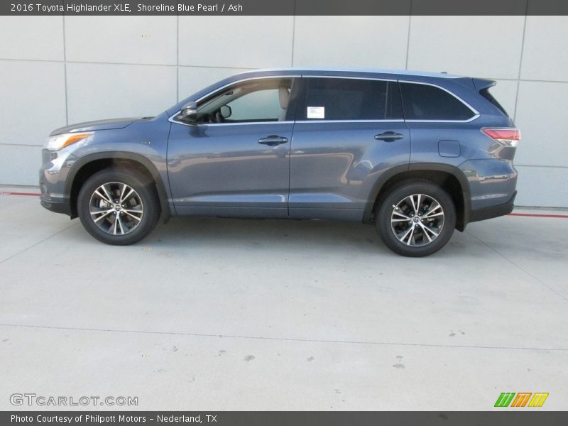 Shoreline Blue Pearl / Ash 2016 Toyota Highlander XLE