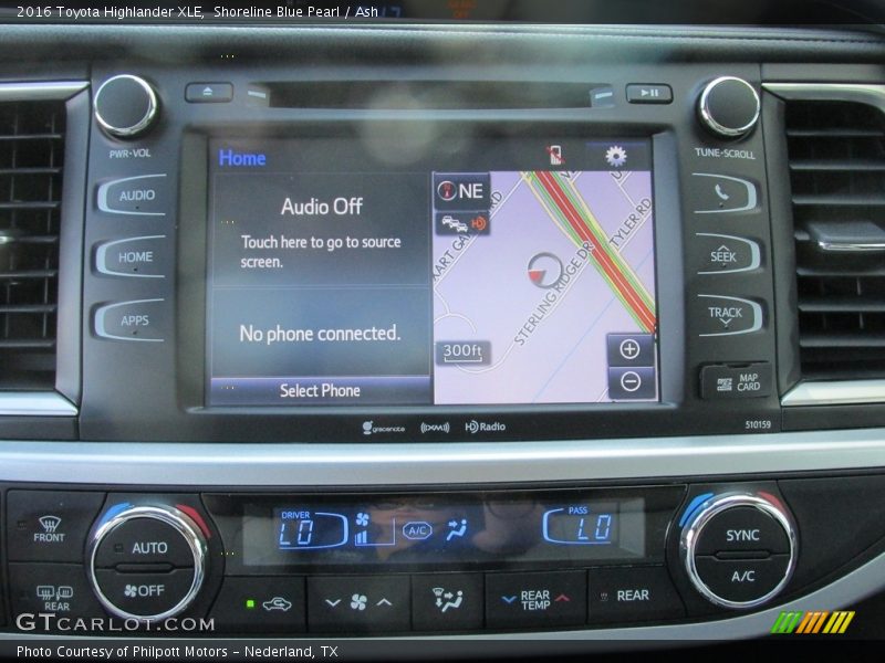 Shoreline Blue Pearl / Ash 2016 Toyota Highlander XLE