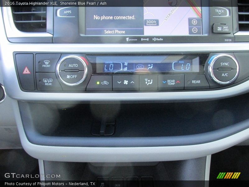 Shoreline Blue Pearl / Ash 2016 Toyota Highlander XLE