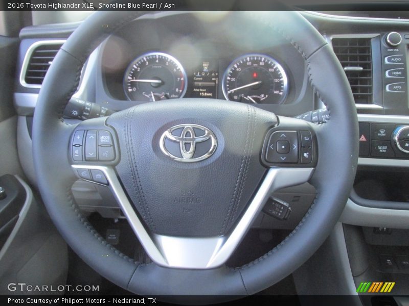 Shoreline Blue Pearl / Ash 2016 Toyota Highlander XLE