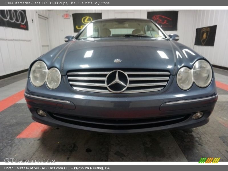 Ice Blue Metallic / Stone 2004 Mercedes-Benz CLK 320 Coupe