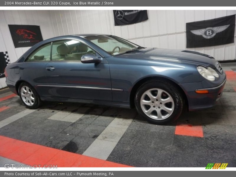 Ice Blue Metallic / Stone 2004 Mercedes-Benz CLK 320 Coupe
