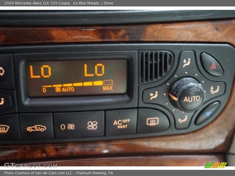 Ice Blue Metallic / Stone 2004 Mercedes-Benz CLK 320 Coupe