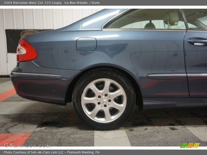 Ice Blue Metallic / Stone 2004 Mercedes-Benz CLK 320 Coupe